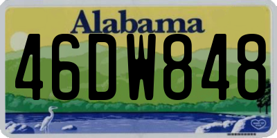 AL license plate 46DW848