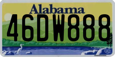 AL license plate 46DW888