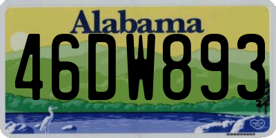 AL license plate 46DW893