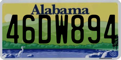 AL license plate 46DW894