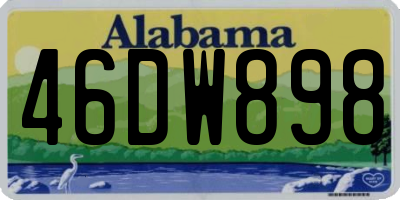 AL license plate 46DW898