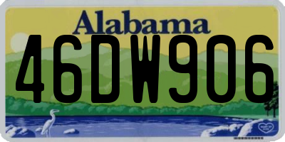 AL license plate 46DW906