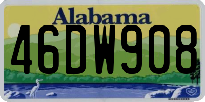 AL license plate 46DW908