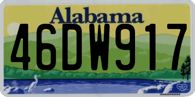 AL license plate 46DW917