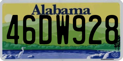 AL license plate 46DW928