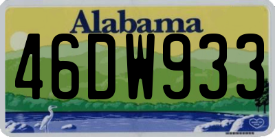AL license plate 46DW933