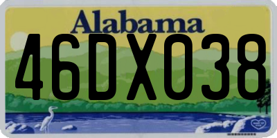 AL license plate 46DX038