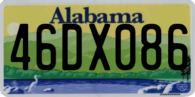 AL license plate 46DX086