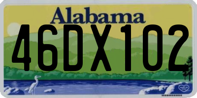 AL license plate 46DX102