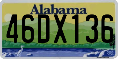 AL license plate 46DX136