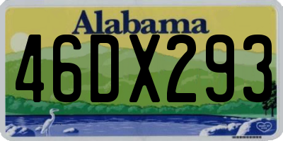 AL license plate 46DX293