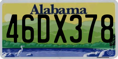 AL license plate 46DX378