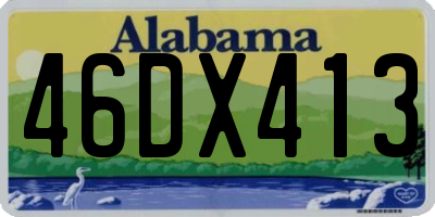 AL license plate 46DX413