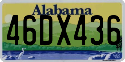 AL license plate 46DX436