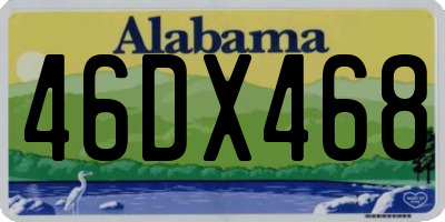 AL license plate 46DX468