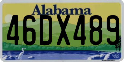 AL license plate 46DX489