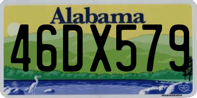 AL license plate 46DX579
