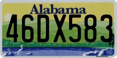 AL license plate 46DX583