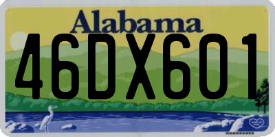 AL license plate 46DX601
