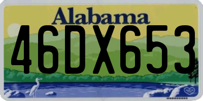 AL license plate 46DX653