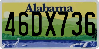 AL license plate 46DX736