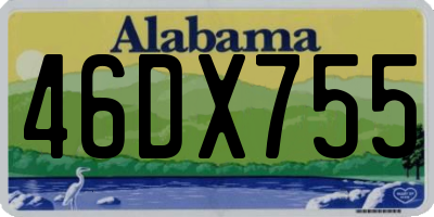 AL license plate 46DX755