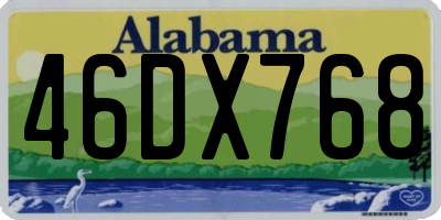 AL license plate 46DX768