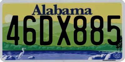 AL license plate 46DX885