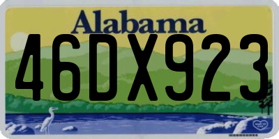 AL license plate 46DX923