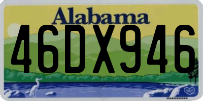 AL license plate 46DX946