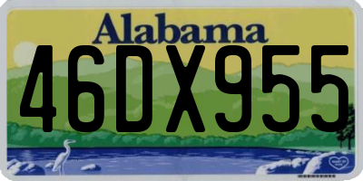AL license plate 46DX955