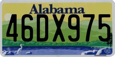 AL license plate 46DX975