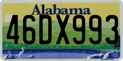 AL license plate 46DX993