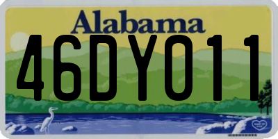 AL license plate 46DY011