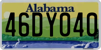AL license plate 46DY040