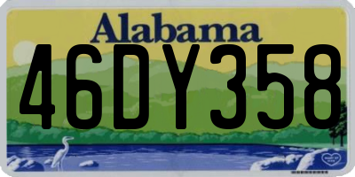 AL license plate 46DY358