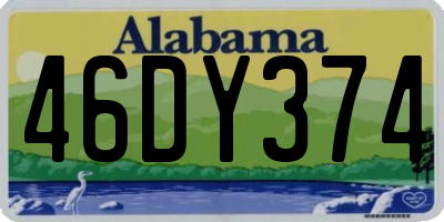 AL license plate 46DY374
