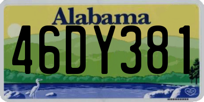 AL license plate 46DY381