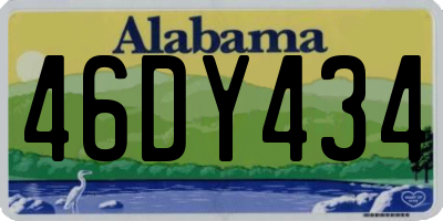 AL license plate 46DY434