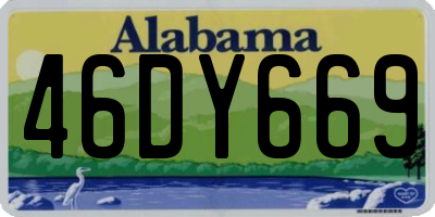 AL license plate 46DY669