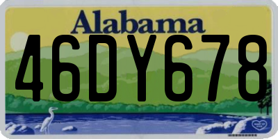 AL license plate 46DY678