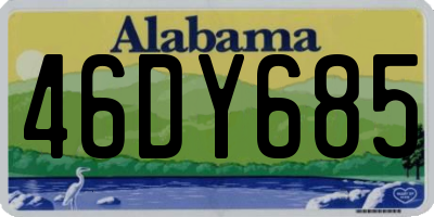 AL license plate 46DY685