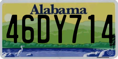 AL license plate 46DY714