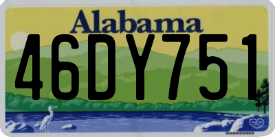AL license plate 46DY751