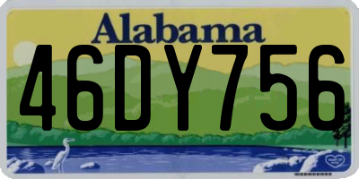 AL license plate 46DY756