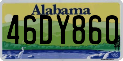 AL license plate 46DY860