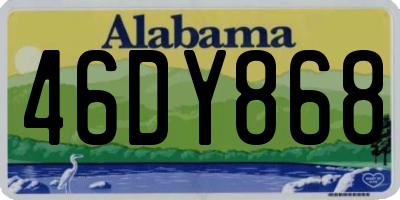 AL license plate 46DY868