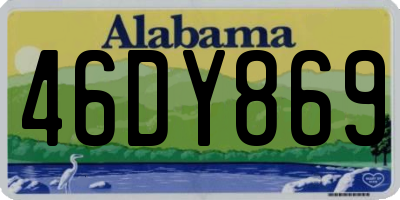 AL license plate 46DY869