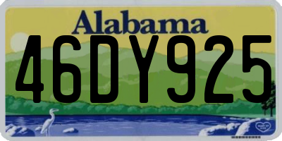 AL license plate 46DY925
