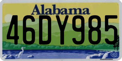 AL license plate 46DY985